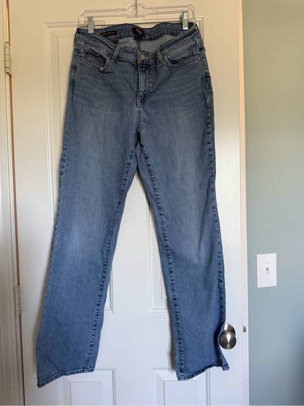 NYDJ Marilyn Light Blue Women’s Straight-Leg Jeans lift tuck technology 12